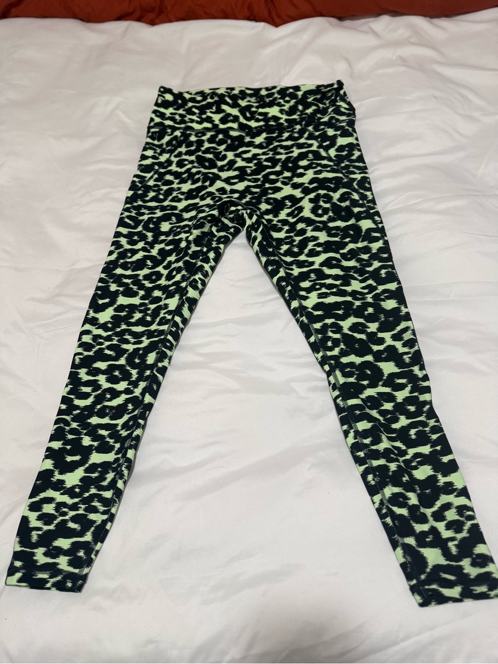 18/20 Plus size Savage Fenty Neon Green and Black Leopard Print Leggings
